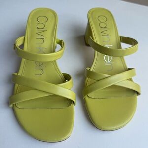 Calvin Klein Lime Green Sandals